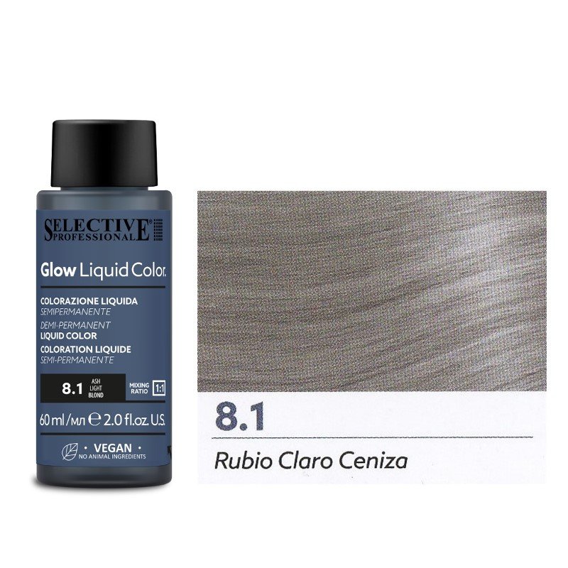 GLOW liquid color  8.1  CENERE  60 ml