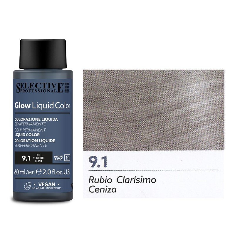 GLOW liquid color  9.1  CENERE  60 ml