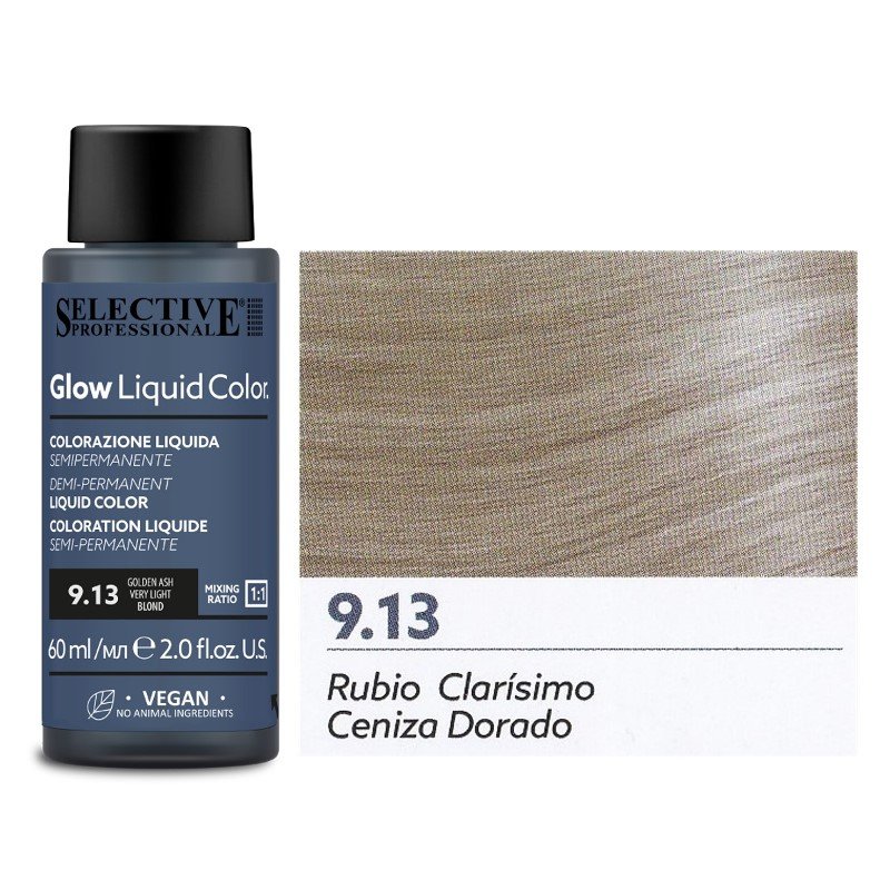 GLOW liquid color  9.13  DORATO CENERE  60 ml