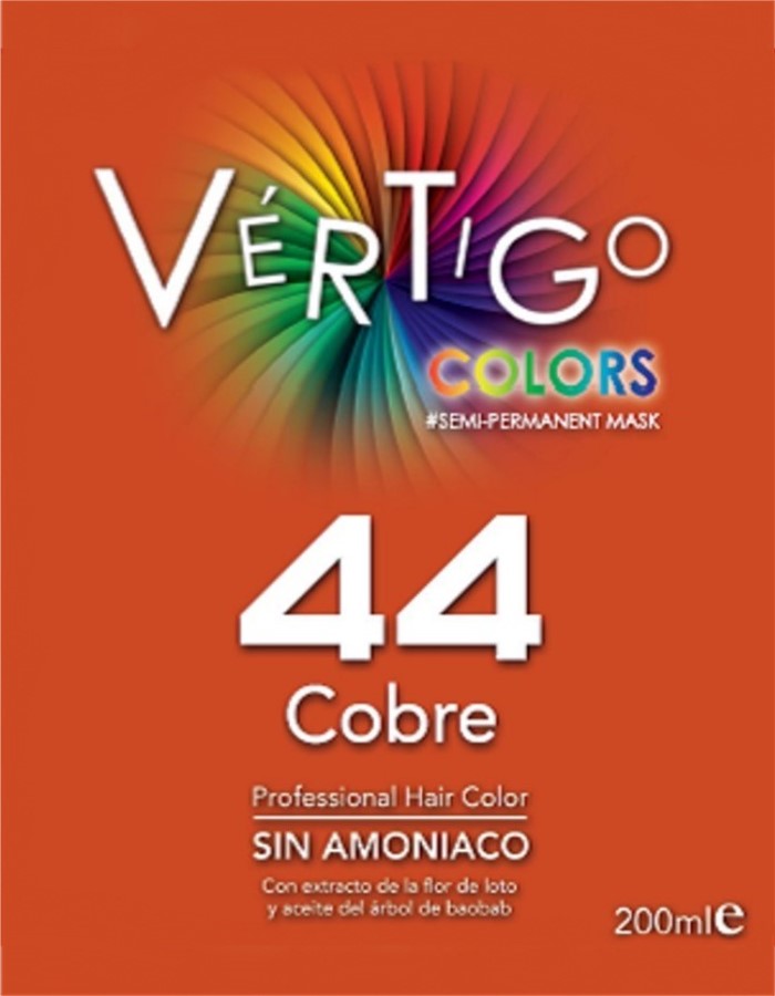 VÉRTIGO colors mask   44 COBRE  200 ml