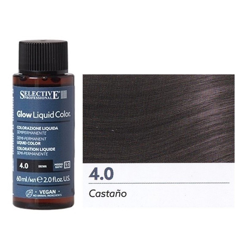 GLOW liquid color  4.0  CASTANO  60 ml