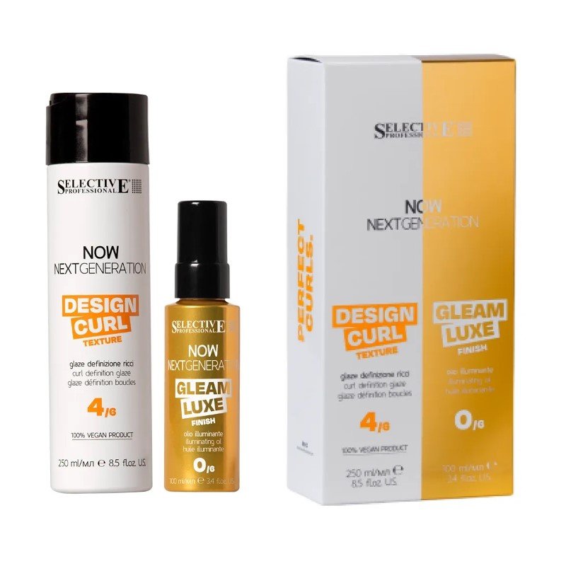 NOW  kit duo  DESIGN CURL 250 ml  +  GLEAM LUXE 100 ml