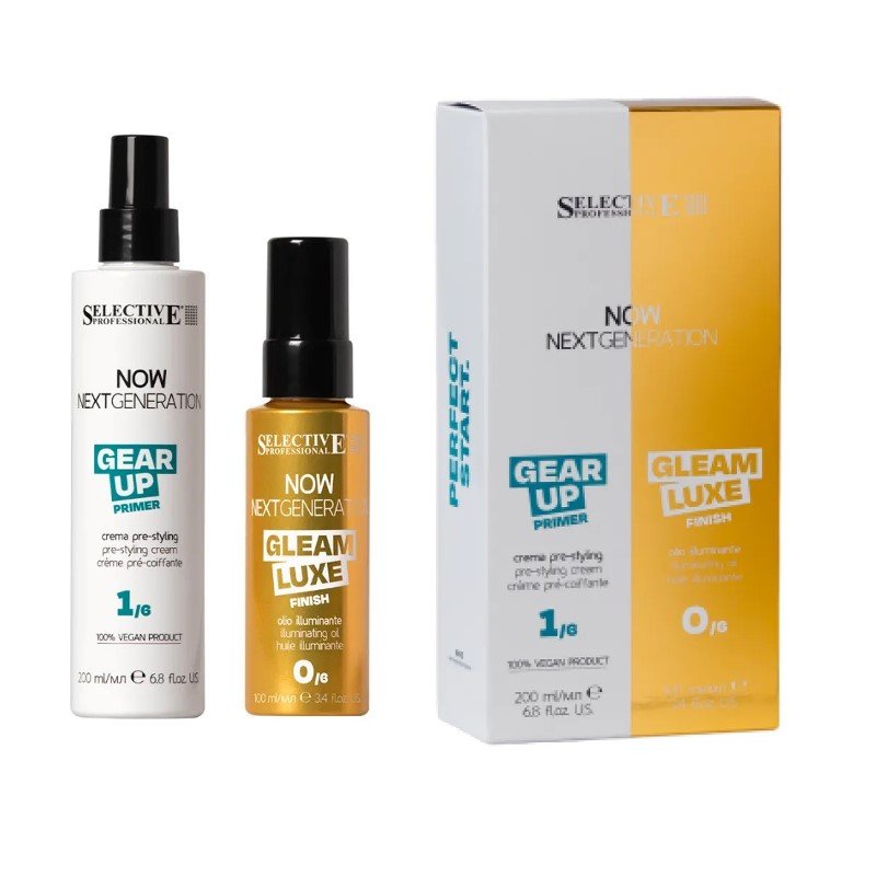 NOW  kit duo  GEAR UP 200 ml  +  GLEAM LUXE  100 ml